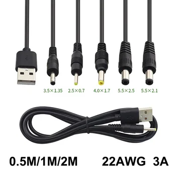 0,5 M 1M 2M USB type A Male, aby DC, 2.5 3.5 1.35 4.0 1.7 5.5 5.5 2.1 2.5 mm Jack plug predĺženie napájacieho kábla napájací kábel konektor  5