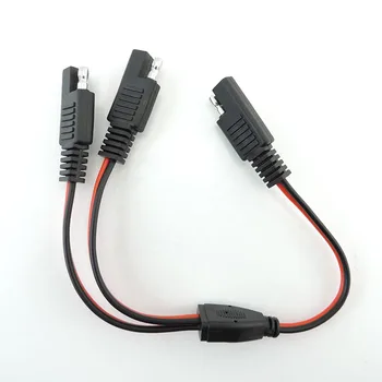 1 SAE-2 SAE splitter kábel sieťový Predlžovací 2 spôsob Kábel Zapojte 18AWG Adaptér Konektor Rýchle Pripojenie Odpojte Solárny systém o1  4