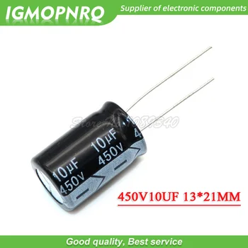 10PCS 450V10UF 13*21 mm 10UF 450V 13*21 Hliníkové elektrolytický kondenzátor  10