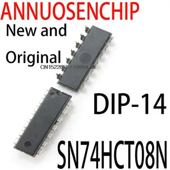 10PCS Nové a Originálne DIP14 SN74HCT08 DIP 74HCT08 74HCT08N SN74HCT08N  5