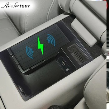 10W auto QI bezdrôtová nabíjačka pre Audi A6, A7 A7 2014 až 2017 opierkou box telefón držiak na príslušenstvo pre iPhone 12 rýchle nabíjanie prípade  5