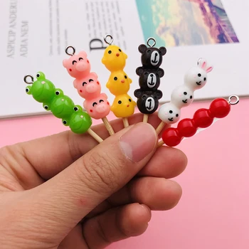 10pcs Kawaii Miniatúrne Candy Kúzlo Medveď Zajaca Prívesok pre Náušnice Keychain Šperky príslušenstvo DIY Tvorby  5