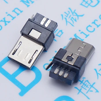 10pcs Micro USB 5pin Samec Konektor Konektor Zvárania Typ Chvost Nabíjanie Mobilného Telefónu Vysokej Kvality Predať Za Stratu USA  3