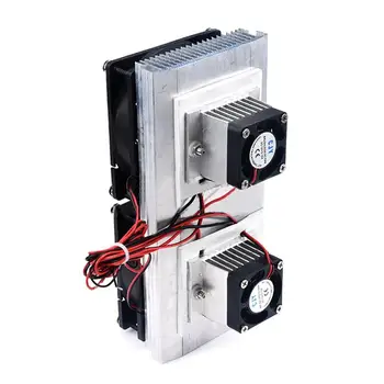 12V Dual-core DIY Polovodičových Chladiaci Systém Chladiaci Kit Modul,Dvojité Radiátor+Vedenie Modul+Chladiaci Ventilátor+TEC1-12706  3