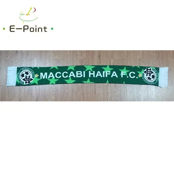 145*18 cm Veľkosť 2009-2010 Eruo Seasen Maccabi Haifa FC Šatka pre Fanúšikov Dvakrát čelil Pletené  10
