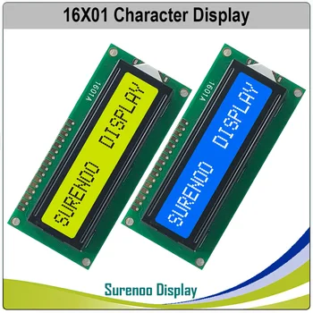 161 16X1 1601 Znakov LCD Modul Displeja LCM Modrá Žltá Zelená s Podsvietením  10