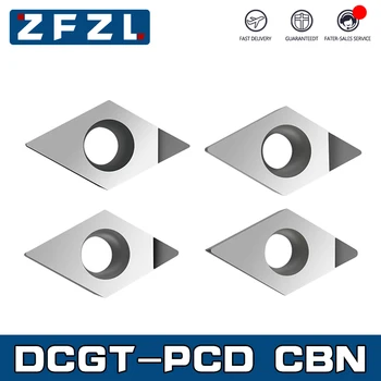 1pc DCGT PCD CBN-diamond vložiť DCGT070202 DCGT070204 DCGT070208 DCGT11T302 DCGT11T304 DCGT11T308 CNC otočných vložiť  10