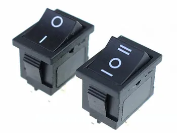 1pcs 2 pozíciu kolískový spínač 6 kolíky na vypnutie / zapnutie offon modul prepínača KCD1 čierna  5