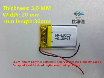 (1pieces/lot)Batérie factory outlet 032030 135 mah lithium-ion polymérová batéria kvalita tovaru certifikačný orgán  10