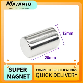 2/5/10/20/30PCS 12x20 Silné silné Kola Magnet 12 mm X 20 mm Neodýmu magnety magnet Disk 12x20mm permanentným Magnetom 12*20 mm  5