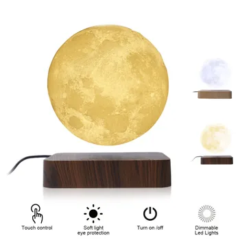 2021 NOVÝ dizajn, Kreatívne 3D Magnetické Zavesenie Levitácia Mesiac Lampy, Nočné Svetlo Otáča Led Mesiac Plávajúce Lampa Domáce Dekorácie  5
