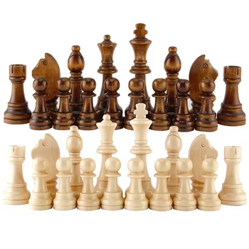 32Pcs Drevené Šachové Figúrky Kompletný Chessmen Medzinárodné Slovo Šach Šach Kus Zábavy Príslušenstvo  5