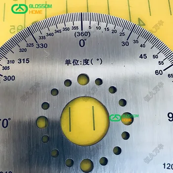 360 Stupeň Dial Doska z Nerezovej Ocele Disk Priemer:70 mm/100 mm Vnútorný Otvor:20 mm Hrúbka:2 mm  5