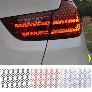 48*30 cm, Creative Auto Honeycomb Nálepky Auto Zadné zadné Svetlo Kryt Multicolor Chvost-lampa Odtlačkový Auto Exterior Styling Príslušenstvo  10