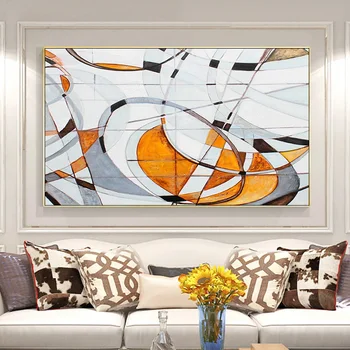 Abstrakt Moderné Oranžovej Farby, Plátno, Tlač Obrazov Európe Plagát Vytlačí Wall Art Obrázky pre Obývacia Izba Domáce Dekorácie  5