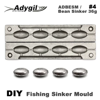 Adygil DIY Rybárske Bean Záťaže Plesne ADBESM/#4 Bean Záťaže 36g 4 Dutín  5