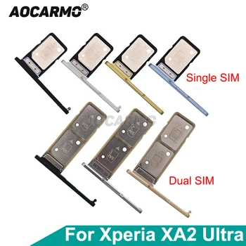 Aocarmo Jeden Dual SIM Držiak Slot S Krytom, Konektor Pre Sony Xperia XA2 Ultra XA2U H4233 H4213 6inch Náhradné  10