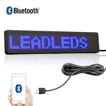 Auto Led Prihlásiť Monochromatický Displej Bluetooth Programovateľné Rolovanie Správu LED Displej radu na Auto Podpory Multi-jazyk Modrá  10