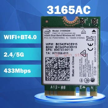 Bezdrôtová Karta Wifi pre HP SPS 806723-001 Intel Dual Band Wireless-AC 3165 3165ac 3165NGW WIFI, Bluetooth 4.0, NGFF karty 802.11 AC  5