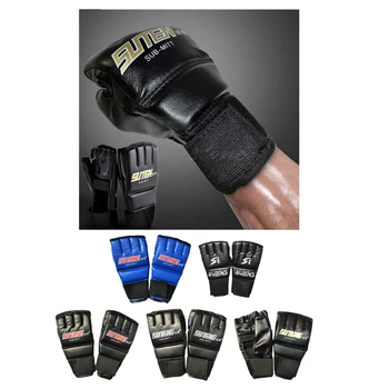 Boxerské Rukavice Pol prsta Rukavice MMA Mitt Muay Thai Tréningové Boxovacie  4