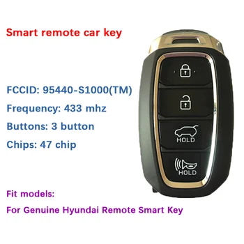 CN020086 Pre Hyundai Santa Fe 2019 Skutočné Smart Remote Tlačidlo 433mhz 4B POKLOP P/N 95440-S1000  10