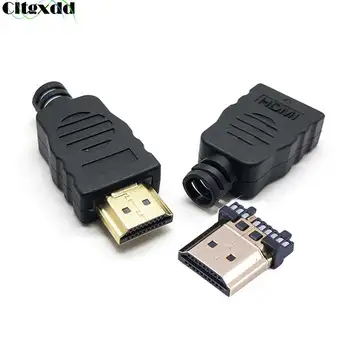 Cltgxdd 1PCS Konektor HDMI Prenos konektory HDMI vstup High-Definition Kábel Vedúci W/ Plastové Shell HDMI Kábel na Zváranie Vedúci Muž  5