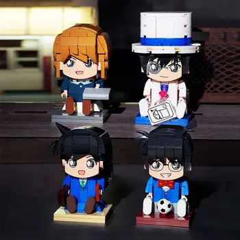 Detective Conan Anime Obrázok Stavebné Bloky Haibara Ai Kaitou Kiddo Údaje Deti Hračka Vozidle Namontované Šperky Stôl Displej  5