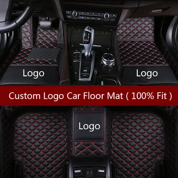 Flash mat kožené logo auta podlahové rohože fit 98% model Toyota Lada Renault, Kia Volkswage Honda, BMW BENZ príslušenstvo nohy podložky  5