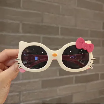 Hot Predaj Hello Kitty Narodeniny Vtipné Foto Okuliare Rekvizity detské Hračky Mačka Cartoon slnečné Okuliare Chlapci Dievčatá Darčeky Lete Nové  5