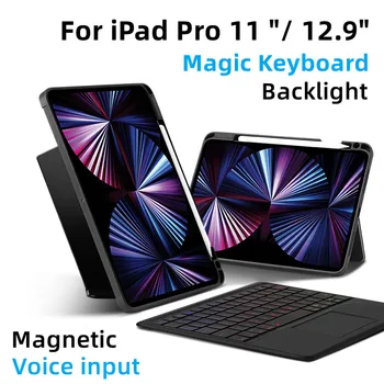 Klávesnica Kúzlo Pre iPad Pro 11 12.9 palcový Vzduchu 5. 4. 10.2 9. 10.5 2020 2021 2022 Apple Tabletu Magnetické Prípade Smart S Trackpad  0