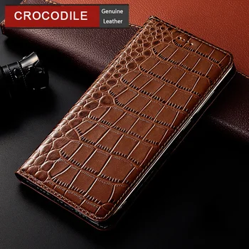 Krokodíl Originálne Kožené puzdro Pre iPhone 14 13 12 11 Pro Max 12 13 Mini 6 6 7 8 Plus X XR XS Max Luxusné Flip Cover 5S SE Prípadoch  10
