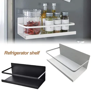 Kuchyňa Skladovanie Chladnička Police Mobile Namontované jednovrstvové Zber Kôš Visí Punč-free Magnetické pamäťové Rack  5