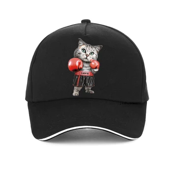 Letnú zábavu muži ženy Baseball cap cool Box cat na 3D tlač Otec klobúk boxerské rukavice mačka funy hip hop spp bežné Vonkajšie športové spp  5
