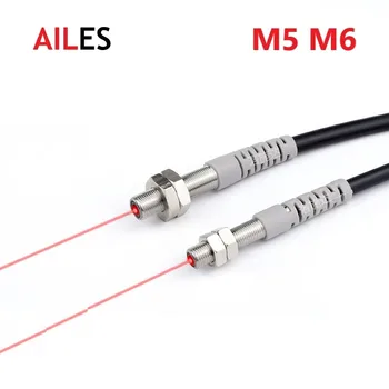 M5 M6 Laser Difúzny Odraz Optické Prepínanie Optoelectric Senzor Prepínač NPN PNP Č NC 100 mm 130 mm 150 mm 200 mm Vzdialenosť  5