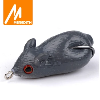MEREDITH 8.2 g 4,5 cm Rybárske Žaba Myši Láka Mäkké Návnady Pre Snakehead Basy Láka Žaba Rybárske Plávajúce Topwater  5