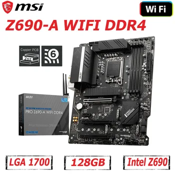MSI LGA 1700 Z690-WIFI DDR4 základná Doska Intel Z690 12. Gen DDR4 128GB PCI-E 5.0 Doske Podporuje Dual-channel 5200（C）MHz  10