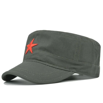 Móda Red Star Mužov Spp Vyšívané Ploché Klobúky Armády Spp Vonkajšie Slnko Príležitostné Športové Taktické Čiapky Nemecký Kadet Vojenské Čiapky  5