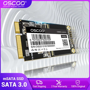 OSCOO mSATA SSD 16GB 32GB 64GB 128 gb kapacitou 256 GB 512 gb diskom Mini Sata Internej jednotky ssd (Solid State Drive) SATA3.0 Disku Pre Dell, Lenovo, Hp Notebook  5