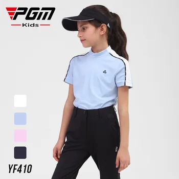 PGM dievčatá golfové oblečenie na jar a v lete golf detí-krátke rukávy košele, športové oblečenie  5