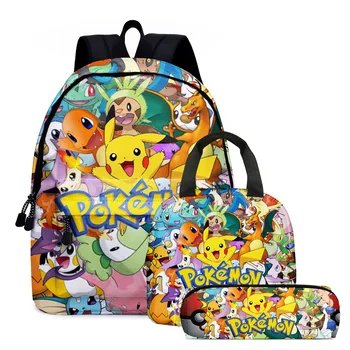Pokémon Pikachu Pet Elf Školské Tašky, Batohy Anime Deti Kawaii Veľká Kapacita Cestovná Taška Teenagerov Aktovka Dievčatá Chlapci Batohy  5