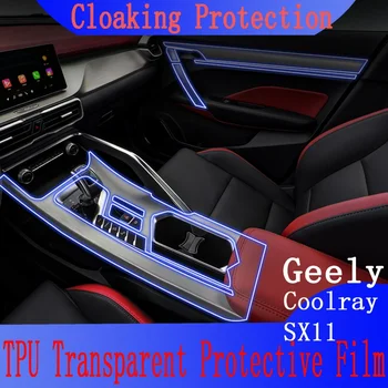 Pre Geely Coolray Anti-scratch Príslušenstvo Uniknúť SX11 2018-2020Car Interiéru stredovej Konzoly Transparentné TPU Ochranný Film  5