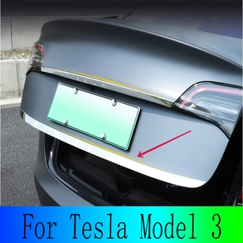 Pre Tesla Model 3 Auto, Kryt Batožinového Priestoru Vozidla Dvere Chránič Šúchať Doska Podložky Dekorácie, Doplnky Chrome Styling Nálepky Výbava  5