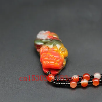 Prirodzené Farby Jade Peniaze Pixiu Prívesok Náhrdelník Čínsky Ručne Vyrezávané Módne Pôvab Šperkov Amulet pre Mužov, Ženy Šťastie Dary  4