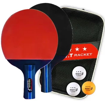 Pár 3-Hviezdičkový Vysoká Lepiaca Stolný Tenis Raketa Uhlíkových Lamiel PingPong Bat Súťaže Ping Pong Pádlo pre Rýchly Útok a Arc  5