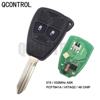 QCONTROL 2 Tlačidlo Smart Remote príveskom, S ID46 Čip 315/433mhz pre Chrysler 300C Sebring PT Cruiser 05179516AA Nie Známky  10