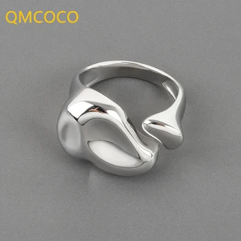 QMCOCO Minimalistický Strieborná Farba Klasické Krúžky Pre Ženy, Nový Módny Kvapka Vody Ručné Narodeninovej Party Prst Jemné Šperky Dary  10