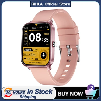 RIHLA GT10 Full Touch Smart Hodinky Muži Ženy Smartwatch NFC Srdcovej frekvencie Kyslíka v Krvi, Fitness Tracker Športové Hodinky Pre Android IOS  10