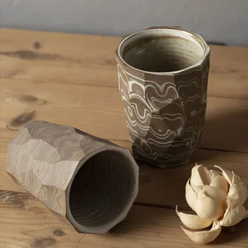Retro Japonskom štýle, ručné keramická šálka kávy, pohár kameniny tvorivé hrnček čaju pohár pohár mlieka  10