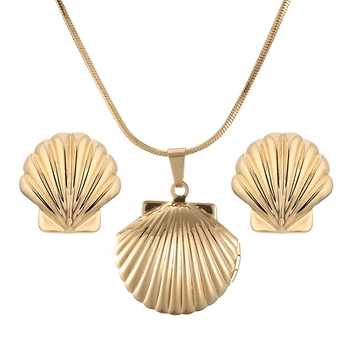 Roztomilý Shell Prívesky, Náhrdelníky Náušnice, Sety pre Ženy Šperky Set Svadobné Svadobné Náušnice Náhrdelníky Darček 2021 Veľkoobchodné Ceny  5