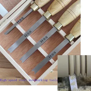 Rýchloreznej ocele nástroje pre rezanie dreva, spracovanie dreva sústruh krúžok nôž,DIY sústruh na drevo rezbárske dláta  4